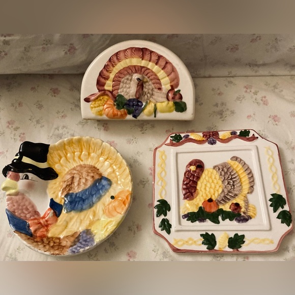 Thanksgiving ceramic set - Picture 2 of 8